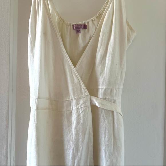 Calypso Saint Barth White Linen Midi Wrap Dress Sz. S - Picture 5 of 14